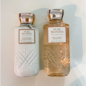 Bath & Body Works Pure Wonder 8oz Body Lotion and 10oz Shower Gel